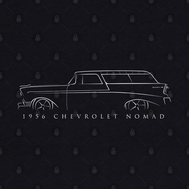 1956 Chevy Nomad - profile stencil, white by mal_photography